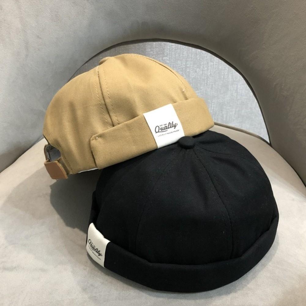 Brimless Melon Skin Hat Hip Hop Beanie Hat Unisex Landlord Cap  Spring and Summer