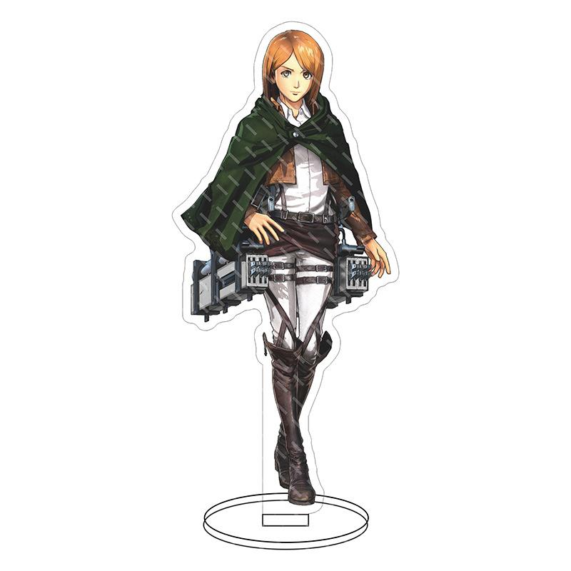 Anime Attack On Titan Acrylic Double-Sided Stands Model Figure Eren Jaeger Ackerman Hange Zoe Tabletop Decorations Standing