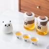 Anti Heat Hand Grip Panda Tea Set Cartoon Chinese Congou Tea Set Ceramic Teapot  Travel Tourism
