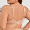European and American smooth underwear, thin one-piece soft support bra, no steel ring bra, comfortable large size underwear