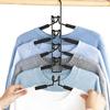 Clothes Hanger Space-Saving Metal Hangers Storage Hanger With Non-Slip Sponge Pads Multi-Layer Design For Coats Sweaters Suits