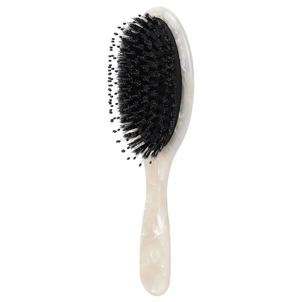 Boar Bristle Brush Dry Wet Use Enhance Shine Nylon Bristles Detangling Hair Brush for Thick Extensions Wigs Curly Hair