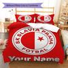 Biancheria da letto personalizzata con stemma del Slavia Praga, set copripiumino copripiumino federa regalo di compleanno per la casa (1 * copripiumino + 2 * federa, senza nucleo)