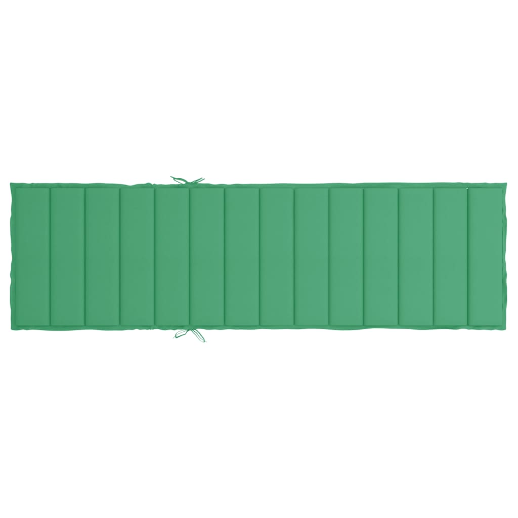 vidaXL Sun Lounger Cushion Green 200x70x3 Cm Oxford Fabric
