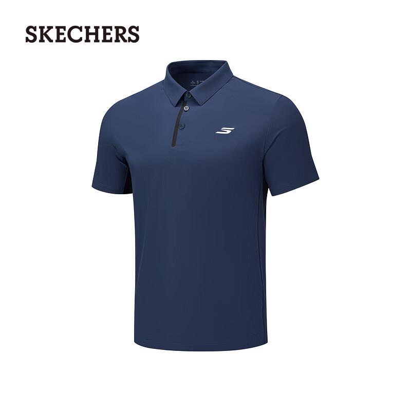 Мужская вязаная футболка-поло с коротким рукавом Skechers M 95