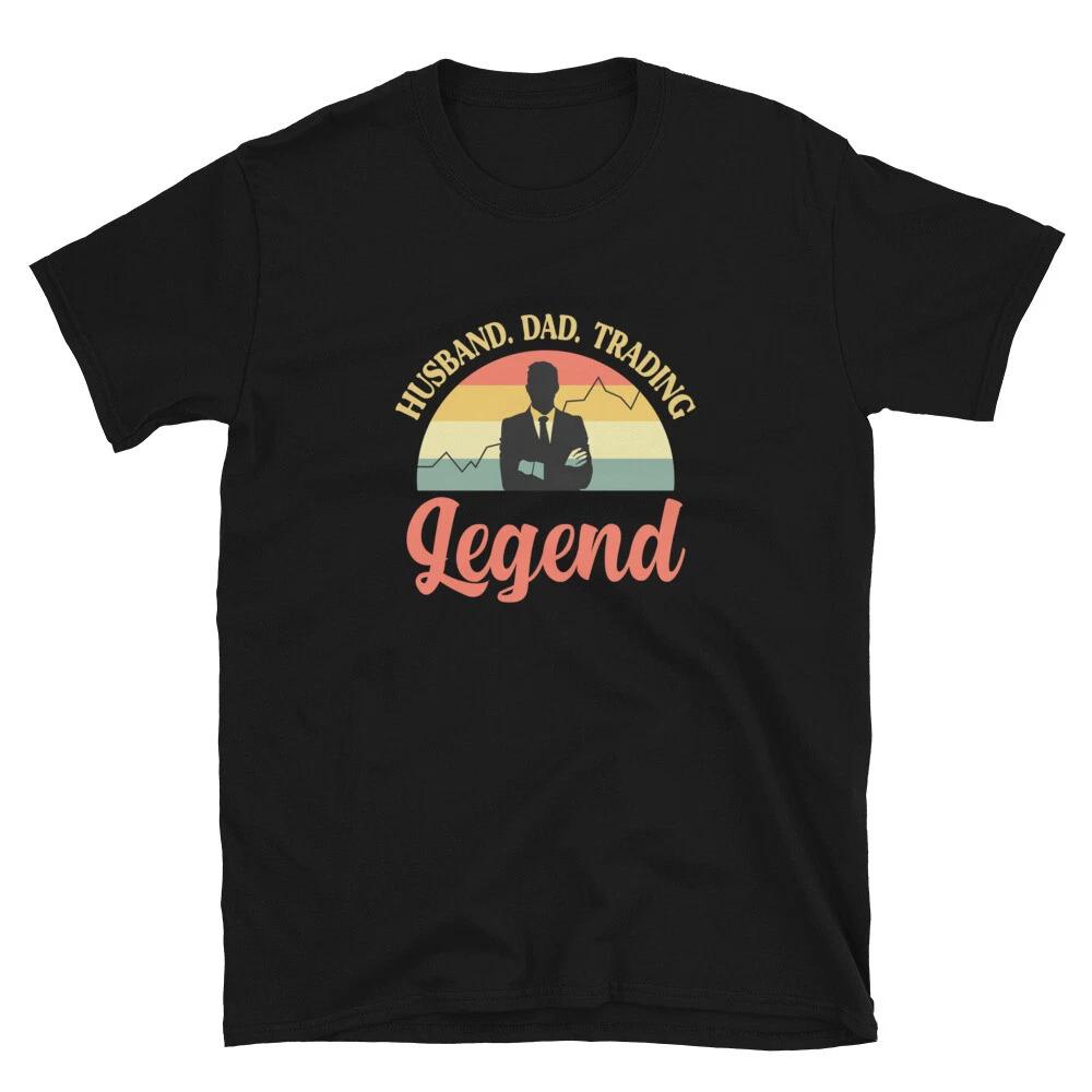 Husband Dad Legend T- Shirt Trader Gift outline Tee 2XL