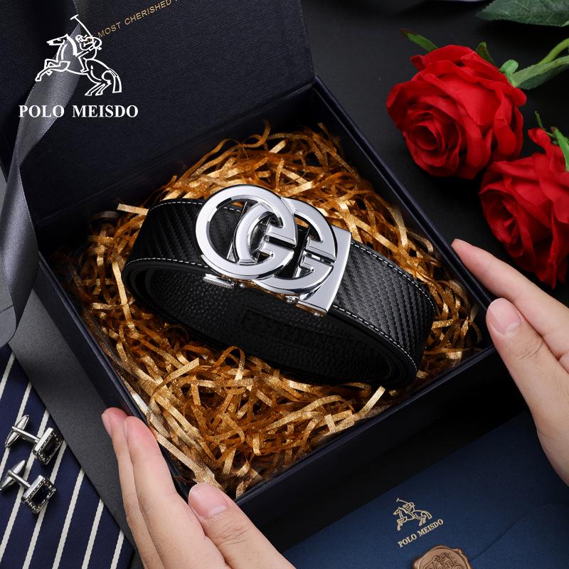 

Мужской кожаный ремень Paul Messier с автоматической пряжкой Double-G - Стильный и Универсальный 115 cm