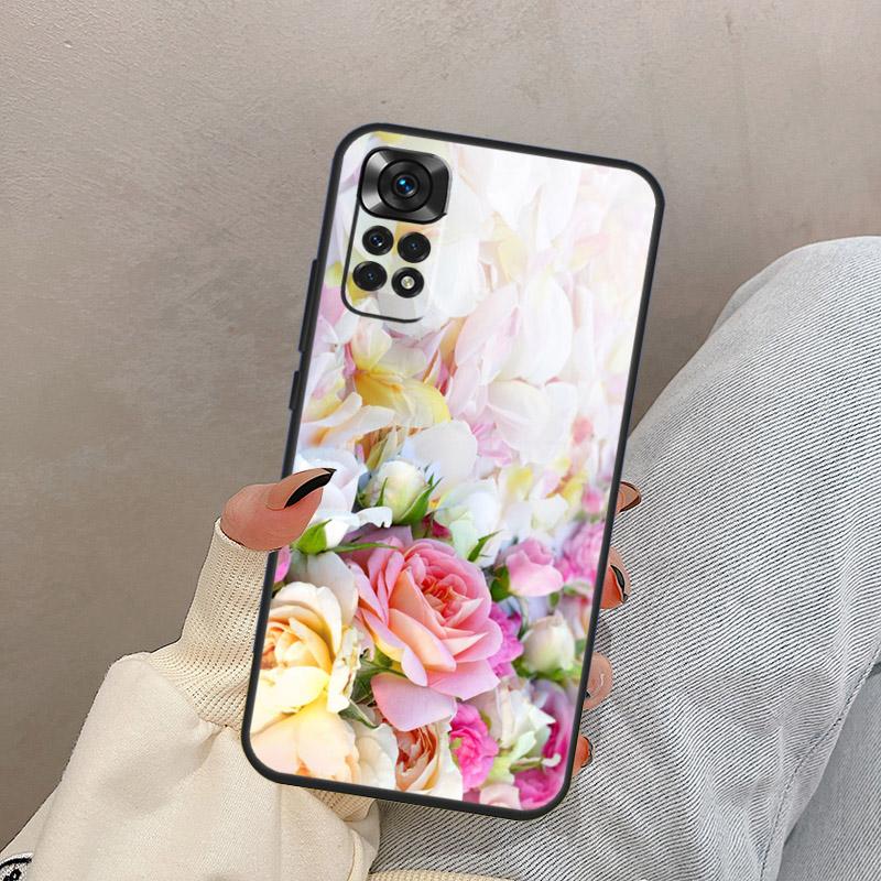 

Pink Roses Bouquet Flowers For Xiaomi Redmi Note 14 9 10 11 12 13 15 Pro Plus Case Cover For Redmi 15C 14C 12C 10C 13C Redmi Note 15 Pro 5G