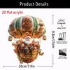 Christmas Acrylic Hot Air Balloon Ornaments - 2D Flat Clear Crystal Xmas Tree Decorations