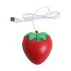 PC 800DPI Ergonomic Cartoon Strawberry 3D Strawberry Mause Computer Mice USB Optical Wired Mouse