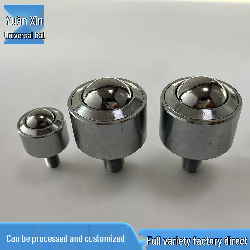 Heavy Duty Universal Cylindrical Ball Roller Wheel with Stem and Screw
