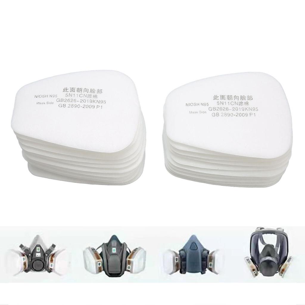 20pcs Respirator Filter Cotton Dustproof Replacement Universal Filter Cotton for 6200 6800 7502 Series Gas Respirator