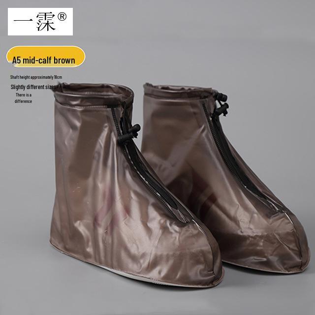 Rainproof Wear-Resistant Overshoes: One-Piece Molded, Waterproof, Portable, Ideal for Cycling