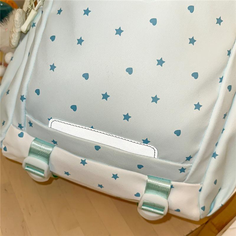 Star Backpack Middle School Students' Lightweight Schoolbag Women's Large Capacity Backpack