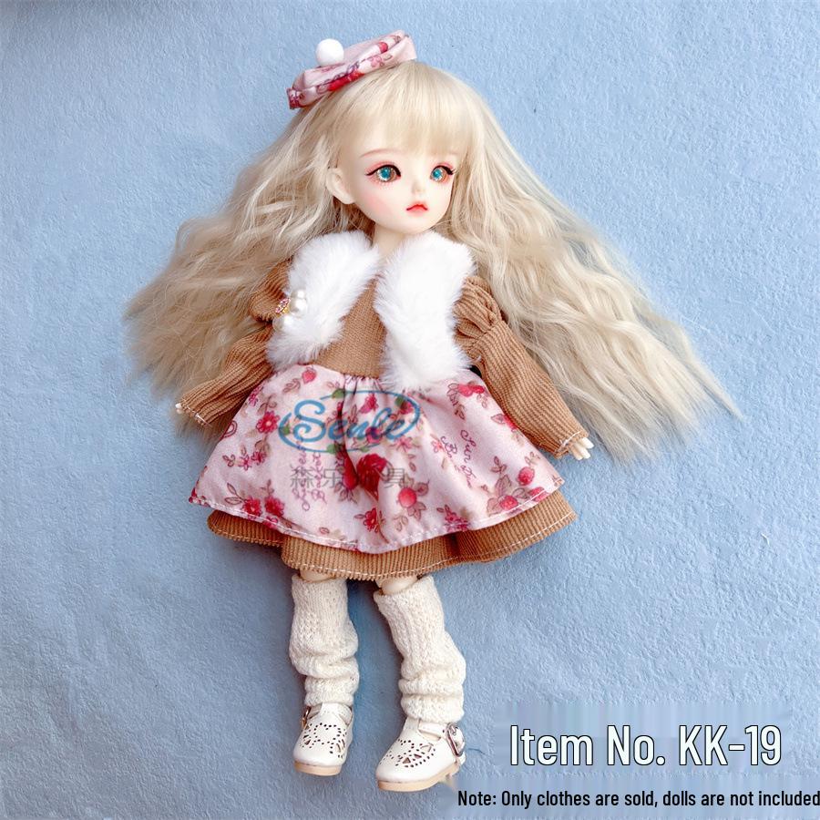 6-Punkt BJD Puppe 30cm Lolita Mädchen Kleiderset - Perfektes Geschenk