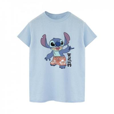 Womens/Ladies Lilo & Stitch Bermuda Shorts Cotton Boyfriend T-Shirt
