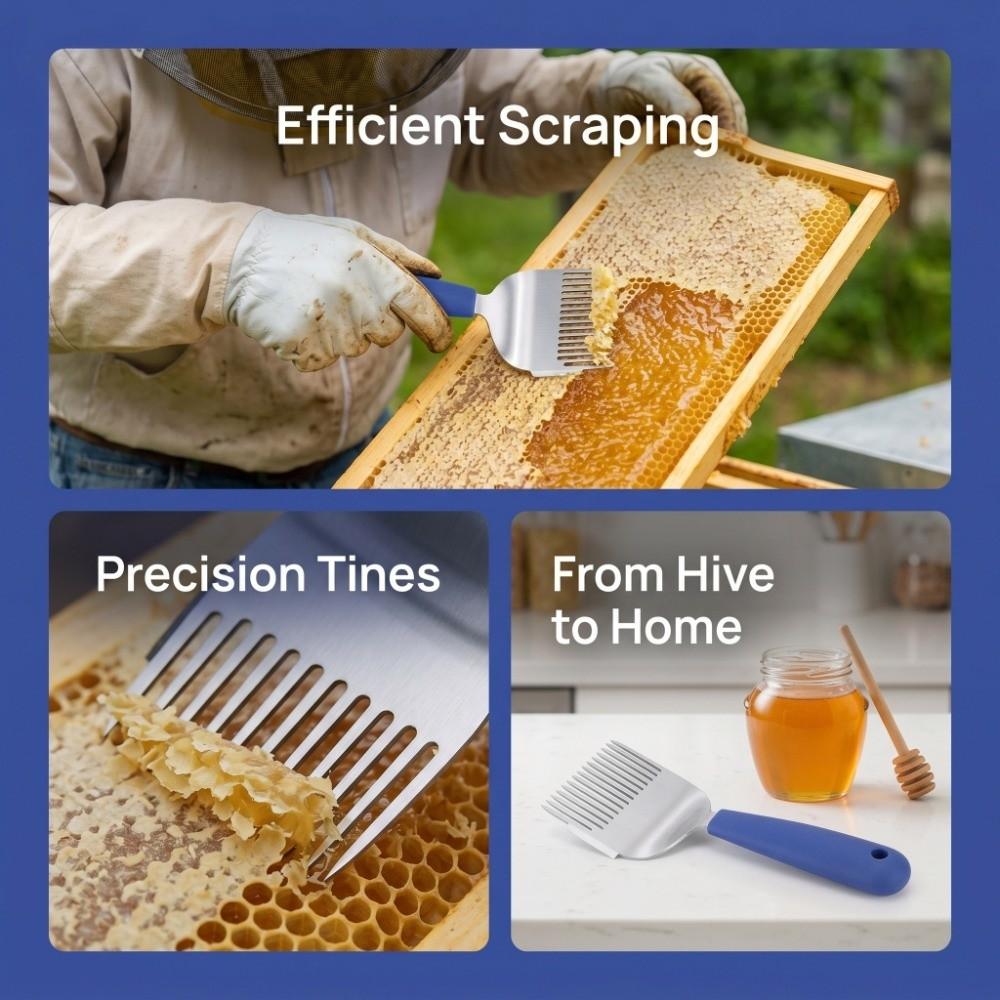 Sturdy Design Bee Uncapping Fork Stainless Steel Uncapping Fork Honey Comb Uncapping