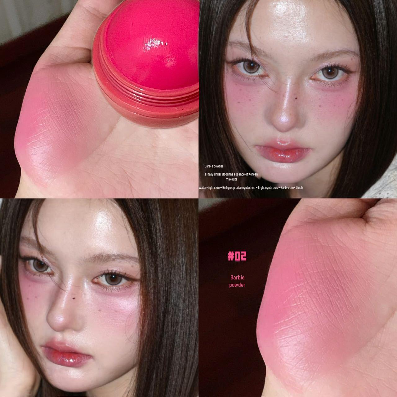 

HERORANGE Peach Air Velvet Blush Cream - Natural Korean Style Brightening Glow for Autumn/Winter