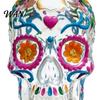 Whisky-Liebhaber Geschenk Totenkopf-Form Glas Karaffe, 350ml Spirituosenflasche mit Stopfen, Stilvolle Präsentation 3D Gothic Hausbar Dekoration, Einzigartig für Männer Dekoration