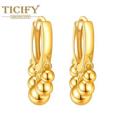 New Temperament Earrings Geometric Five -shaped Round Bead Earrings