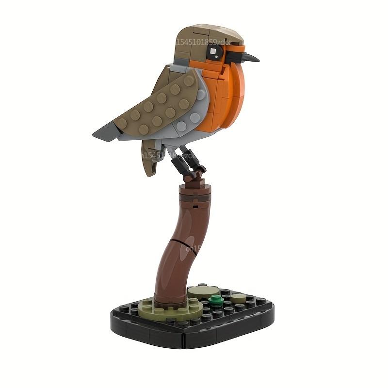 MOC Animal Bird Raven Kingfisher Feral Pigeon Model Building Blocks Set Robin Eagle Assembly Bricks Toys Birthday Xmas Gifts