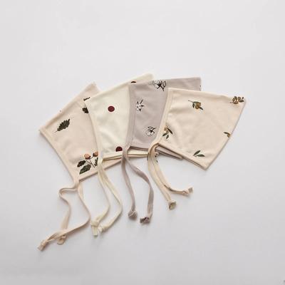 Primavera aummer gorro recém-nascido retro floral estilo europeu chapéu para bebê menino menina algodão macio fotografia adereços chapéu para 0-1t bebê