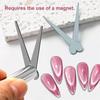 1pc Double-head French Nail Art Magnet Set 3D Cat Magnet Nail Art Gel Polish DIY V-Shaped Effect Manicure Magnetic Tools