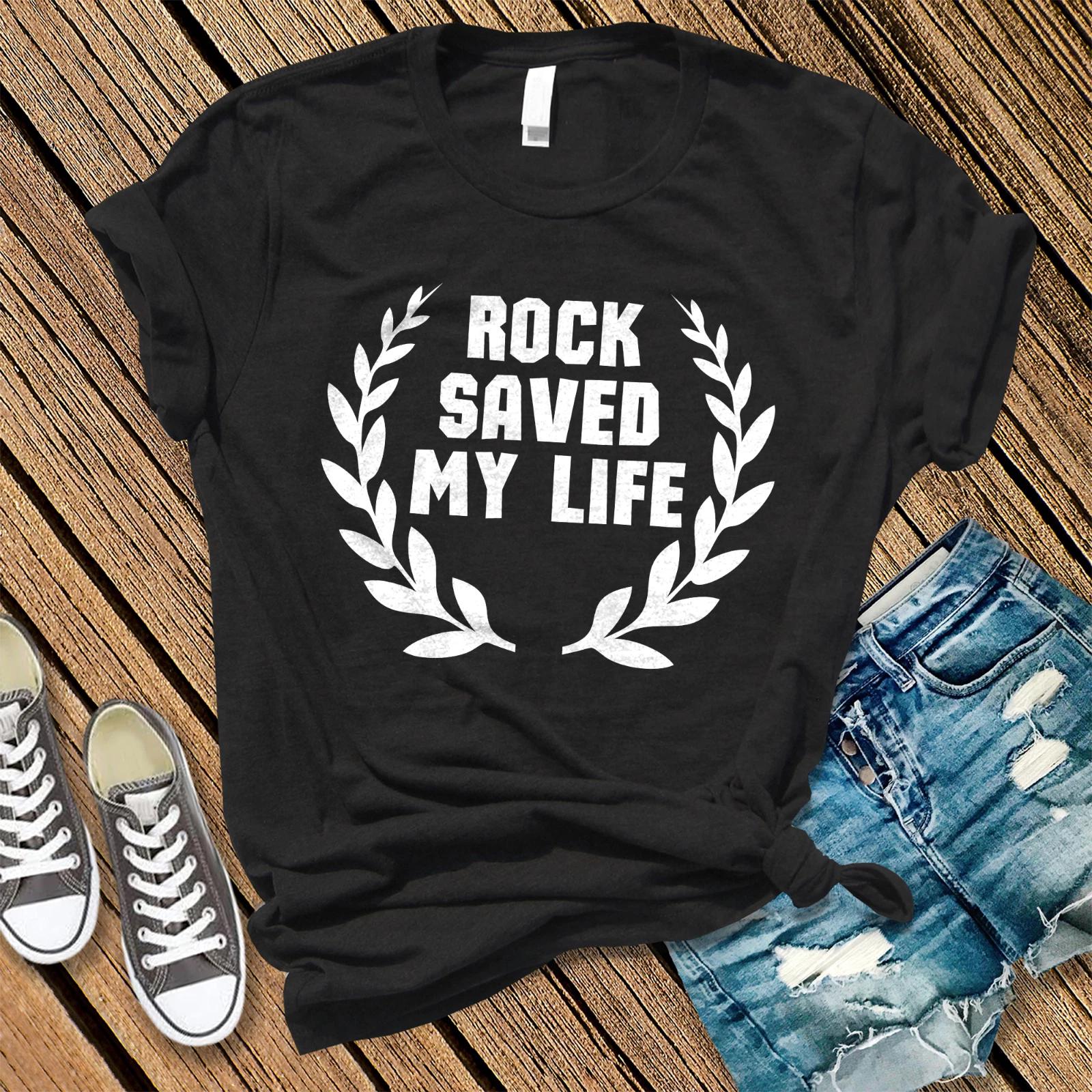 Rock Saved My Life T-Shirt, Rock Shirt, Concert Shirt, Music Lover Gift L