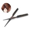 Professional Salon 3 Rows Teasing Back Hair Brushes Wood Slim Line Comb Hairbrush Extension Hairdressing Styling Tools Home