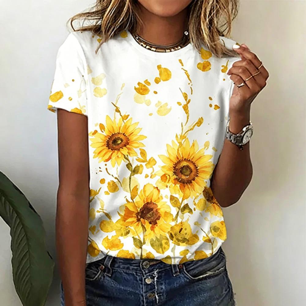 Women's T-shirt - Artistic Graffiti Pattern, Casual Daily Wear