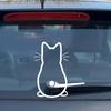 Cartoon cute wiper back cat rear windshield glass body sticker reflective sticker car sticker