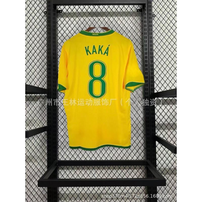 Retro 67AC Brazil 22 Kaka Short Sleeve Football Jersey Unisex Women