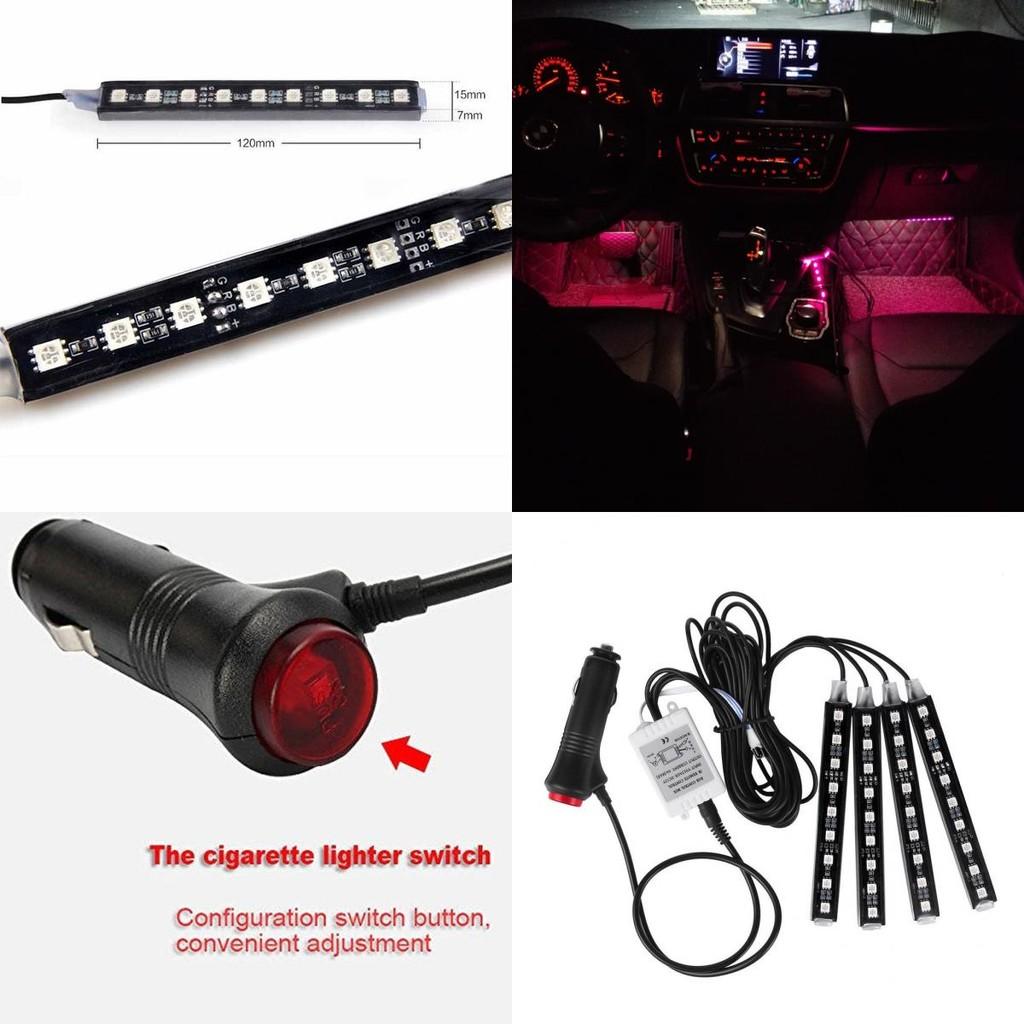 Vibrant Led Car Interior Atmosphere Lights Sound-activated Footwell Decoration