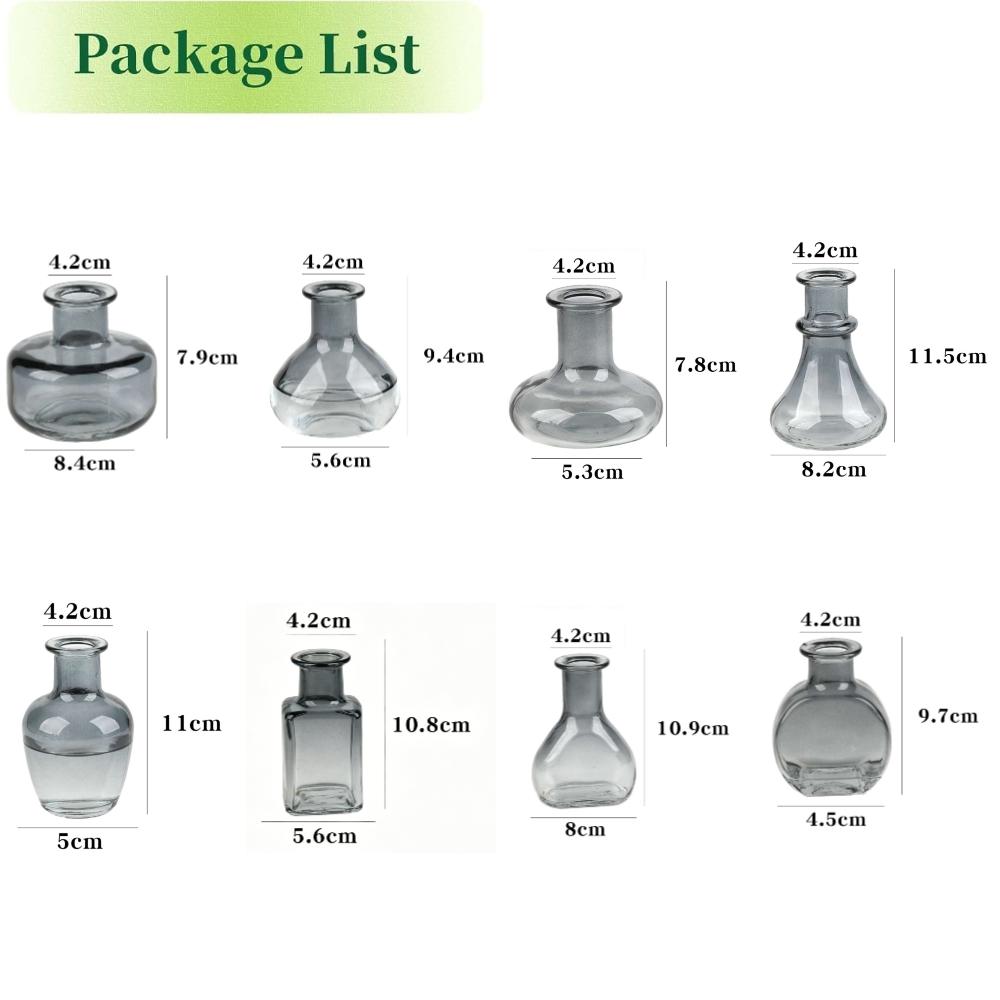 European Style Colored Glass Vase Water Nourishing Green Plants Flower Arrangements Desktop Ornaments Home Decoration