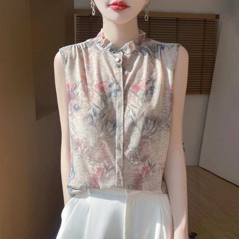 

Женская летняя рубашка из шелка тутового шелкопряда, 50% шелка, 50% полиэстера, дышащая, легкая, с короткими рукавами, для поездок на работу, повседневная мода L камео розовый