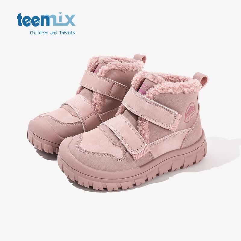 TEENMIX Kids Winter Plush-Lined Mid-Top Sneakers 30