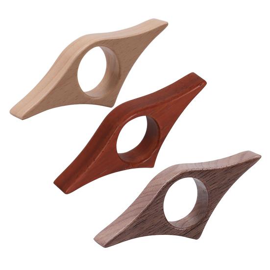 Wooden Thumb Book Holder Ergonomic One-Handed Page Clip for Reading Solid Wood Finger Ring Portable Desktop Reading Gadget Unique Gift for Book Lovers