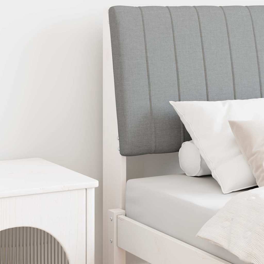 Upholstered Headboard Light Grey 75 cm Solid Pine Wood