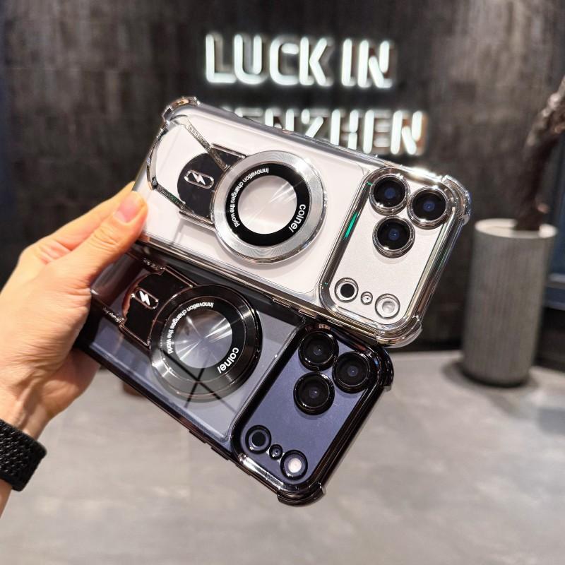 Magnetic Case For Xiaomi 15T Pro 14T 17 13T Redmi 15 15C 14C 13 K90 Stand Trolley Holder Shockproof Luxury Soft Clear Back Cover