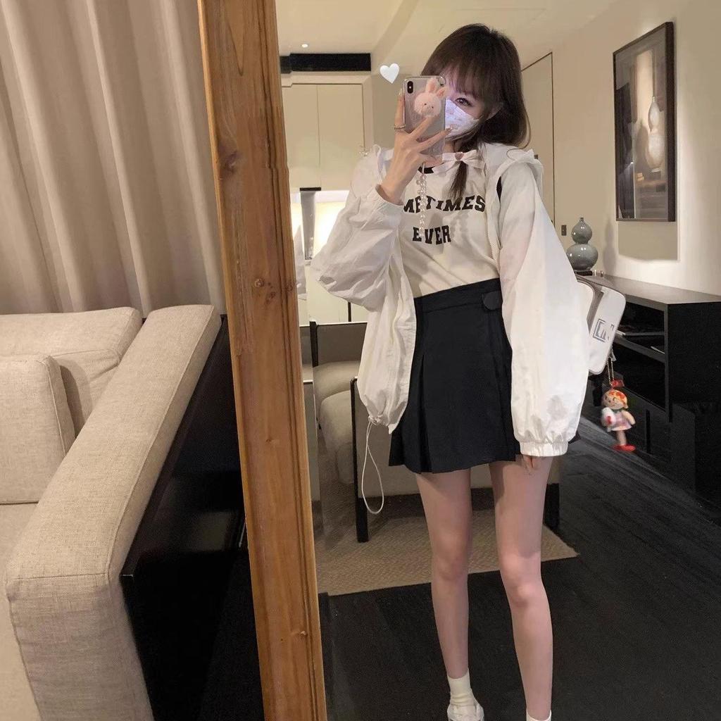 Trendy Petite Beige Women's Windbreaker - 2025 Spring Korean Style Jacket