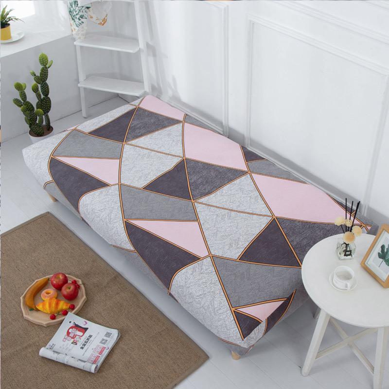 Armless Futon Sofa Bed Cover Stretch Folding Sofa Cover Living Room Without Armrests Removable Washable 3 Seater Sofa Slipcover