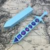 3D Printed Sword-Shaped Storage Box With Dices For Dnd Rpg Trpg Games Dice Dnd Game Role Dice Holder Desktop Ornament Storage Bo