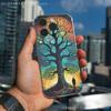 Starry Sky Art Trees  Phone Case For iPhone 17,16,15,14,13,12,11 Pro,Max,Plus,XR,Mini,E Clear Full-coverage Soft Cover