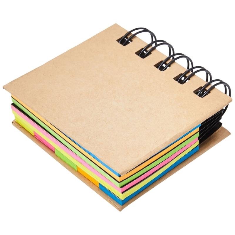 

Hard Cover Note Pads Small Spirals Notebook Self-Adhesive Sticky Note Combination Memo Pads School Office Supplies 1
