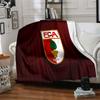 Augs-burg Football Crest Flannel Blanket, Soft Polyester, Modern Design, All-Season for Camping, Travel, Gifts for holidays or birthdays