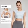 Foreign Trade Spring and Summer Sports Vest Women Fixed Cup Cool Feeling Breathable Fitness Vest Short Sexy Backless Yoga Vest