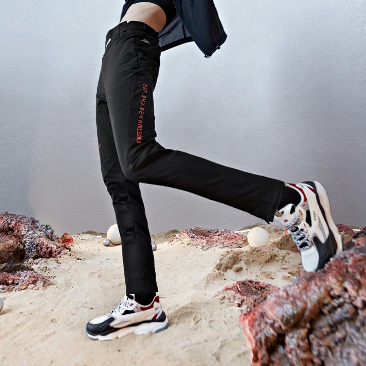 Kappa Slim High-Waisted Casual Jogger Pants Women bottoms Black K0B62AY05F