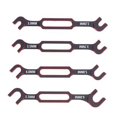4 szt. Klucz RC 3,0 mm 3,2 mm 3,5 mm 3,7 mm 4,0 mm 5,0 mm 5,5 mm 6,0 mm Nakrętka napinacza Ściągacz nakrętek przegubów kulowych RC Uniwersalny do naprawy