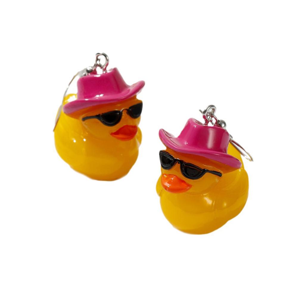 Lustiger Enten-Schlüsselanhänger/Ohrhänger Eleganter Enten-Schlüsselanhänger Anhänger Ohrring Dekoration für modebewusste Personen