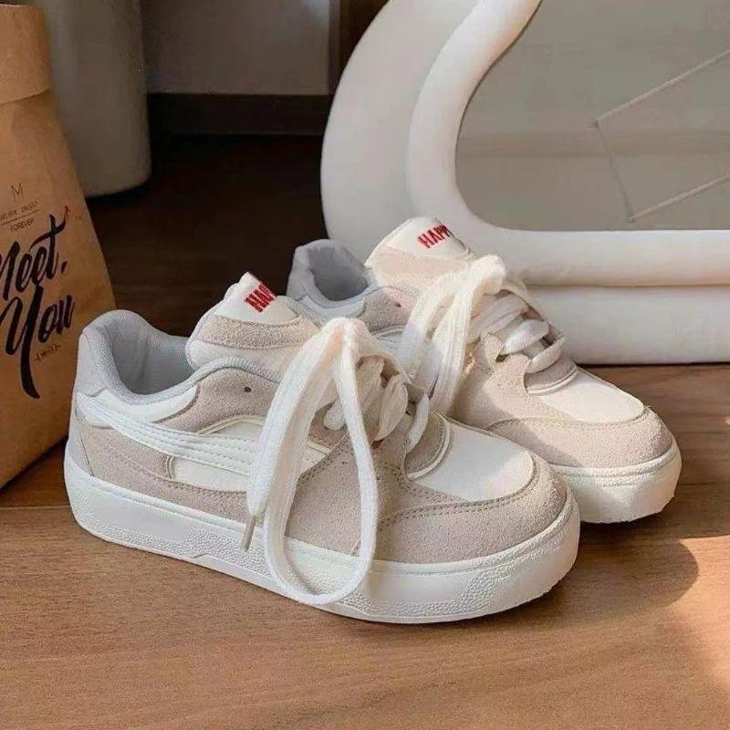 Pantofi la modă pentru femei la reducere 2024 Pantofi vulcanizați pentru femei cu șireturi Toamnă cu vârf rotund Culori mixte Plati Casual Pantofi sport confortabili